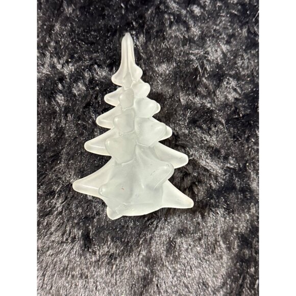 Vintage Frosted Glass Christmas Tree Figurine  Elegant - Picture 5 of 7